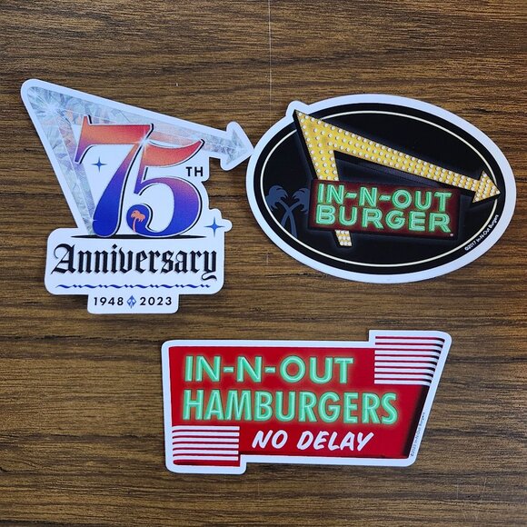 In-N-Out Burger US Military Veterans Day Holiday Pinback Button and Stickers '24 - Picture 2 of 2